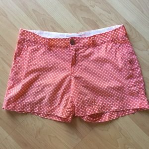 Old Navy orange polka dot 5” shorts size 4